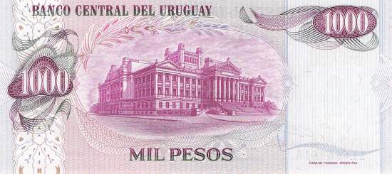 Uruguay 1000 Pesos p52-2 1975
